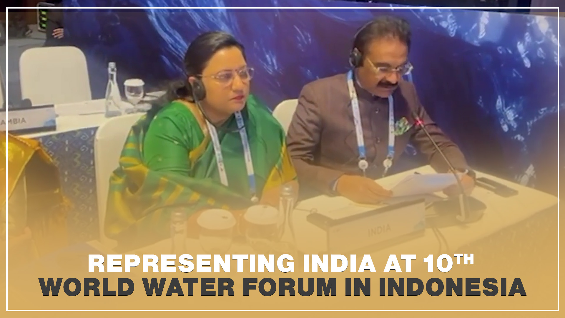 Represented India at the 10th World Water Forum in Indonesia, discussing sustainable water solutions and climate resilience.