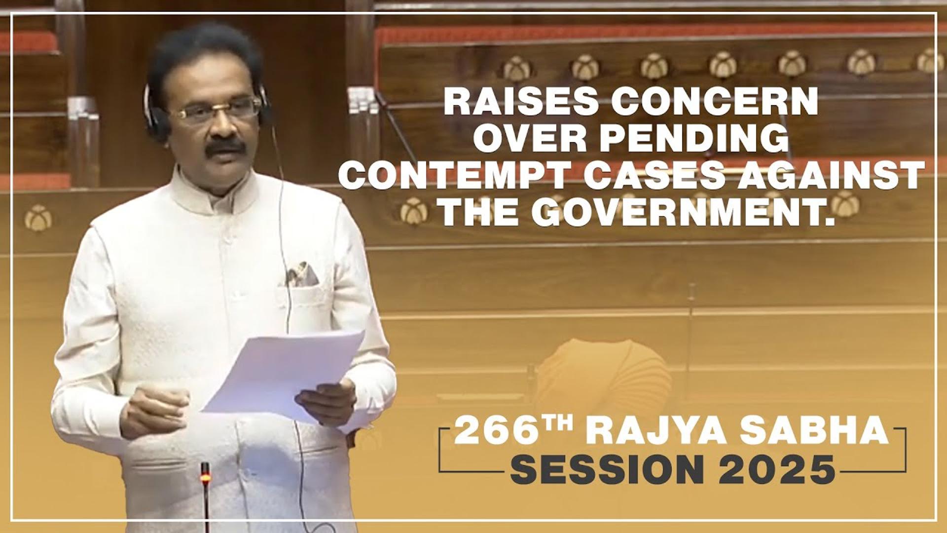 Dr. Ashok Kumar Mittal Raises Concern Over Pending Contempt Cases Against The Government.