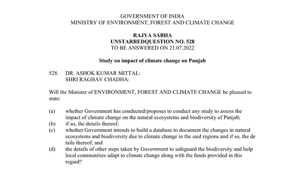 Rajya Sabha Unstarred Question No. 528 | 21-07-2022