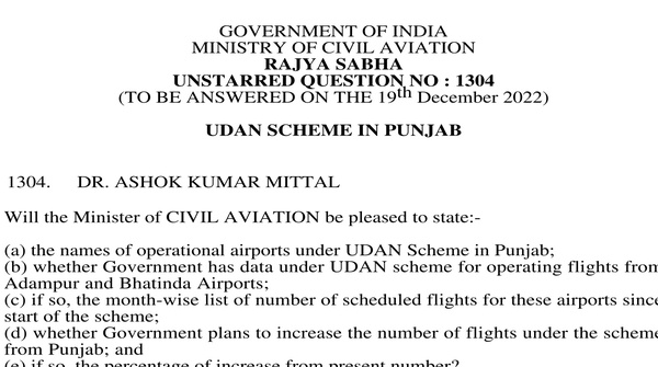 Rajya Sabha Unstarred Question No. 1304 | 19-12-2022