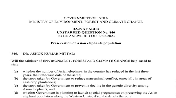 Rajya Sabha Unstarred Question No. 846 | 09-02-2023