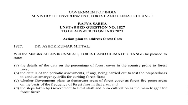 Rajya Sabha Unstarred Question No. 1827 | 16-03-2023