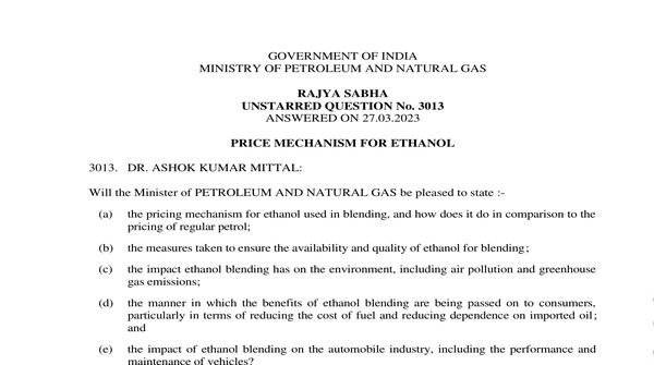 Rajya Sabha Unstarred Question No. 3031 | 27-03-2023