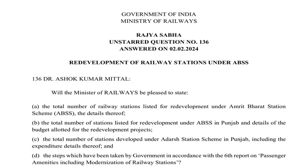 Rajya Sabha starred Question No. 136 | 02-02-2024