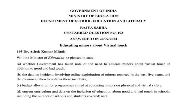 Rajya Sabha Unstarred Question No.193 | 24-07-2024