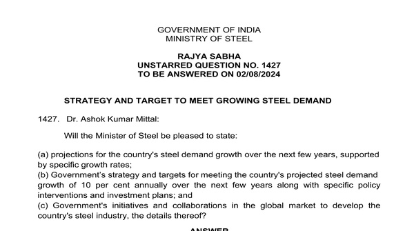 Rajya Sabha Unstarred Question No.1427 | 02-08-2024