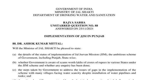 Rajya Sabha Unstarred Question No. 88 | 25-11-2024
