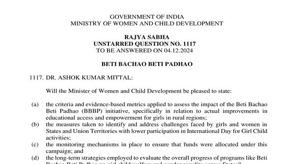 Rajya Sabha Unstarred Question No. 1117 | 04-12-2024