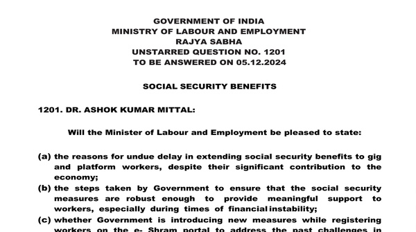 Rajya Sabha Unstarred Question No. 1201 | 05-12-2024