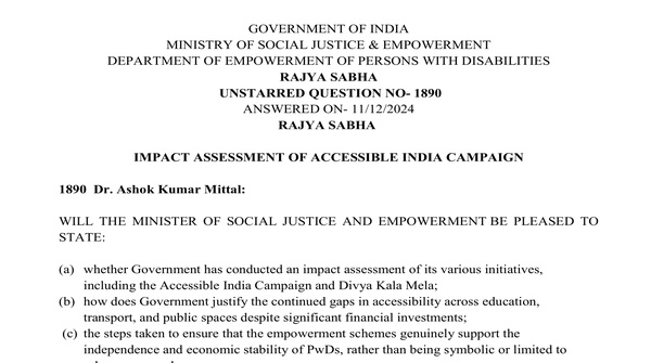 Rajya Sabha Unstarred Question No. 1890 | 11-12-2024