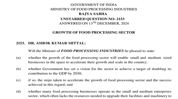 Rajya Sabha Unstarred Question No. 2153 | 13-12-2024