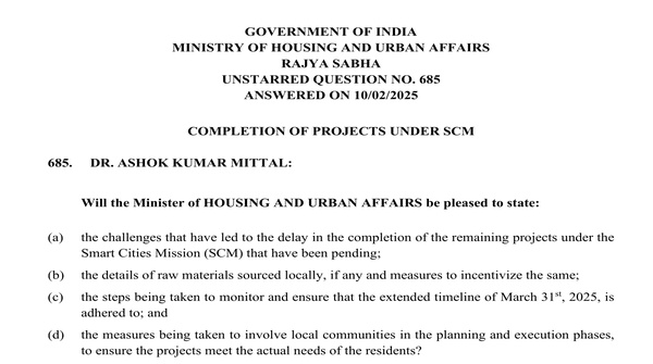 RAJYA SABHA UNSTARRED QUESTION NO. 685 | 10-02-2025