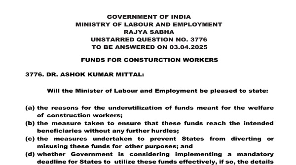 RAJYA SABHA UNSTARRED QUESTION NO. 3776 | 02-04-2025