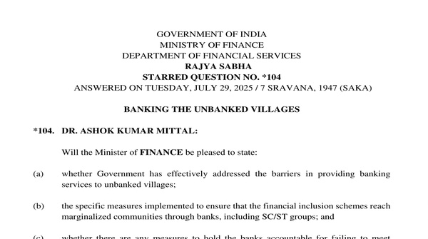 RAJYA SABHA STARRED QUESTION NO. 104 | 29-07-2025