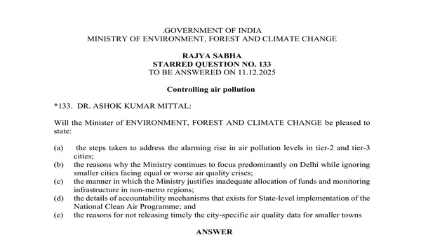 RAJYA SABHA UNSTARRED QUESTION NO. 133 | 11-12-2025